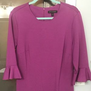 Knee length, flutter sleeve banana republic dress